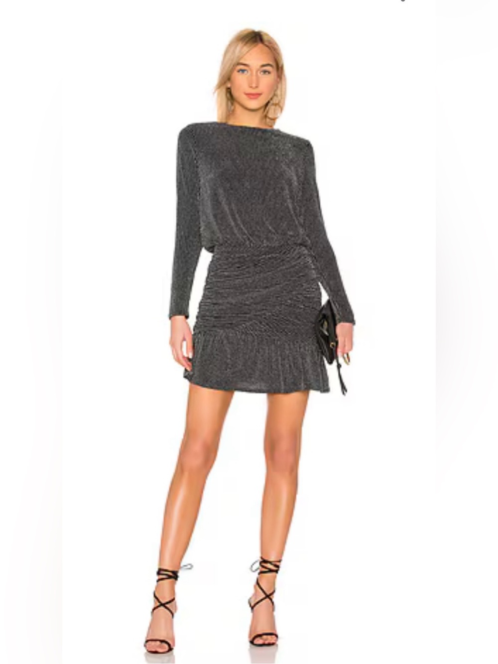 KRISA FROM REVOLVE CLOTHING - Drape Skirt Long Sleeve Minidress Color Glam XS